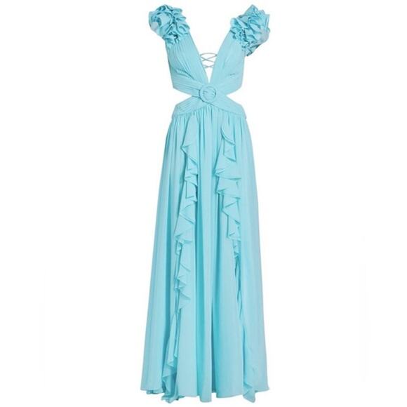 PatBo Cyan Flutter Sleeve Maxi Dress - Picture 5 of 12